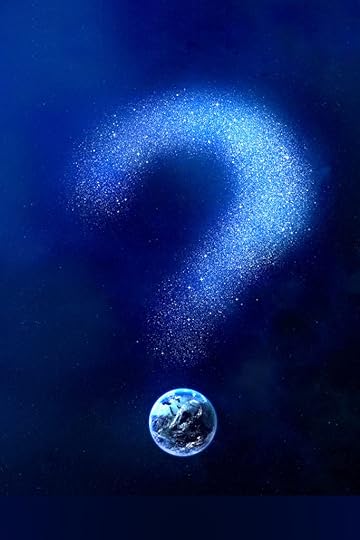 Earth and question mark from stars
