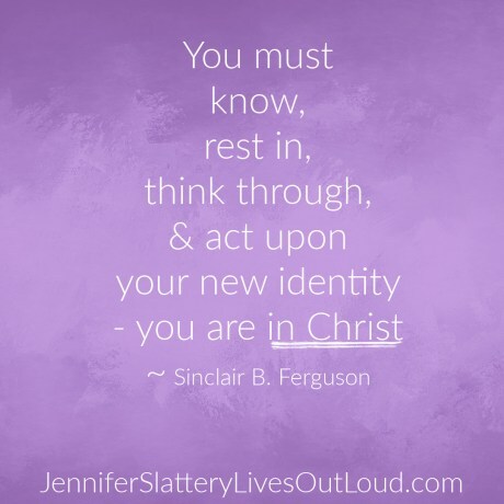 Quote on identity with purple background