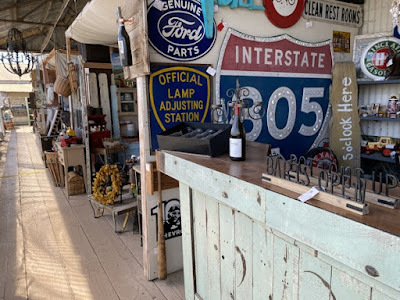 outdoor stalls at Deja Vu Antique Mall in Orcutt, California