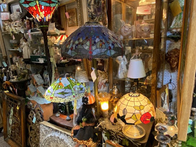 Tiffany lamp shades at Deja Vu Antique Mall in Orcutt, California