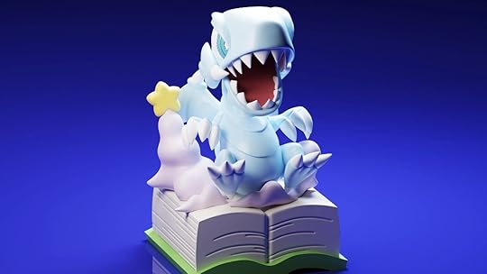 Yu-Gi-Oh Keycap in style of Blue-Eyes Toon Dragon.