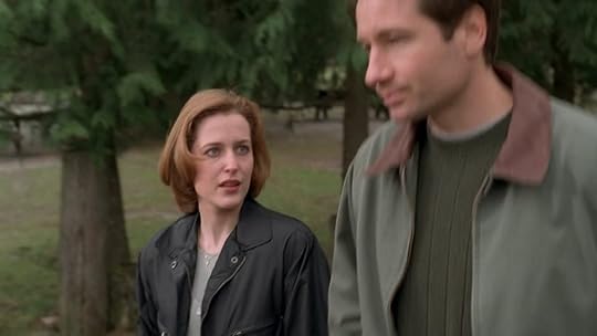 quagmire underrated x-files episode with scully and mulder standing outside