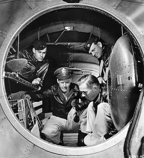 Interior of a B-29 Superfortress, showing the rear pressurized cabin, equipped with four bunks to give crew members a chance for rest on a long mission, June 1944 (US Air Force photo: 040315-F-9999G-003)