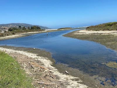 view from trail at Malibu Lagoon State Beach in Malibu, California