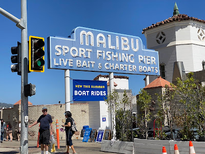 Malibu Pier sign in Malibu, California