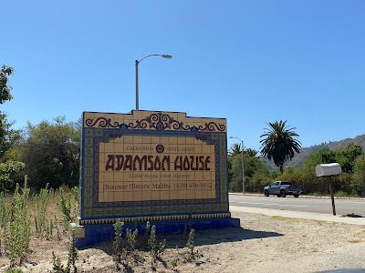 Adamson House sign at Malibu Lagoon State Beach in Malibu, California