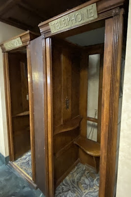 antique wood phone booths at Historic Santa Maria Inn in Santa Maria, California