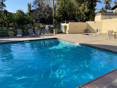 swimming pool area at Historic Santa Maria Inn in Santa Maria, California