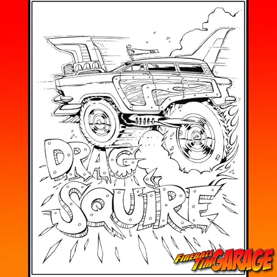 Drag Squire Woodie Concept Art by Fireball Tim Garage