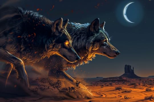 Running wolves