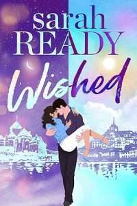 Purple and light blue illustrated cover featuring a chateau/castle on a lake. The left side is a reflection of the right side and in the middle a white man is carrying a white woman in his arms, their heads close together.