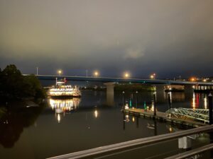 Early morning lights along Tennessee River
