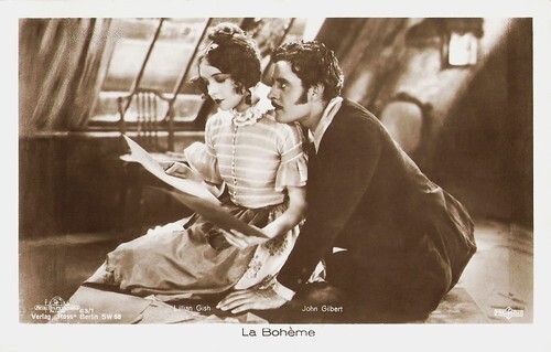 Lillian Gish and John Gilbert in La Bohème (1926)