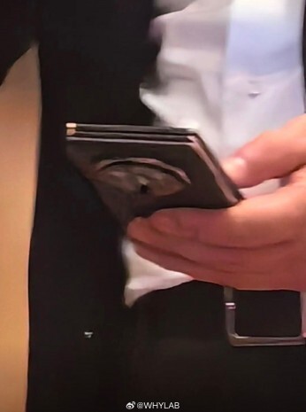 Huawei CEO Richard Yu with a tri-fold smartphone