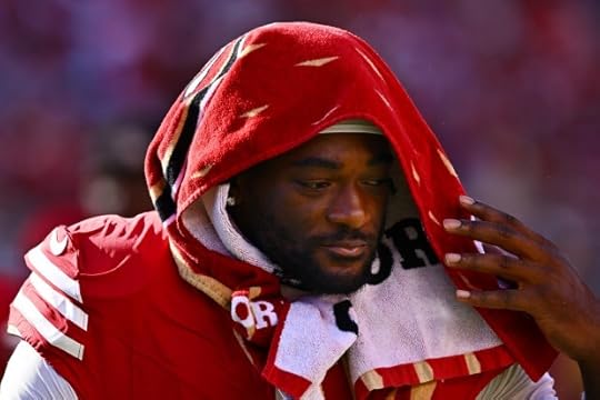 San Francisco 49ers' Brandon Aiyuk (11) walks off the field after being defeated by the Arizona Cardinals during their NFL game at Levi's Stadium in Santa Clara, Calif., on Sunday, Oct. 6, 2024. The Arizona Cardinals defeated the San Francisco 49ers 24-23. (Jose Carlos Fajardo/Bay Area News Group)