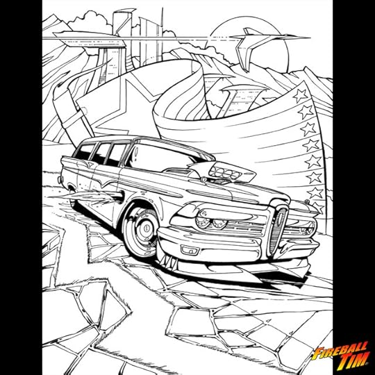 Edsel Wagon Concept Art by Fireball Tim Garage