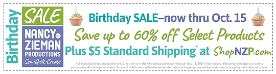 Nancy Zieman Productions Birthday Sale now through Oct 15, 2024 at ShopNZP.com