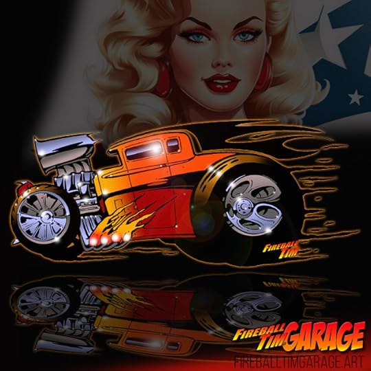 Classic Hot Rod Concept Art by Fireball Tim Garage