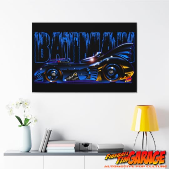 1989 Batmobile Hyperprints Concept Art by Fireball Tim Garage