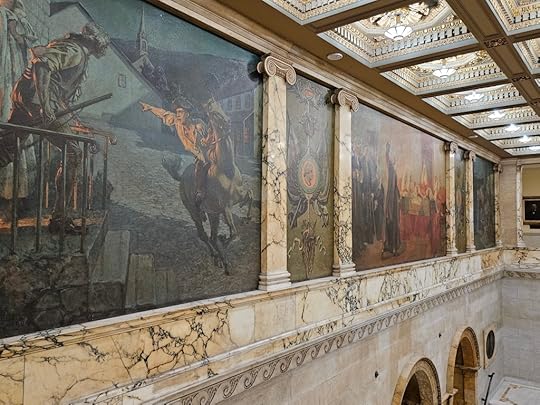 Mural of Paul Revere's Ride in Massachusetts State House interior