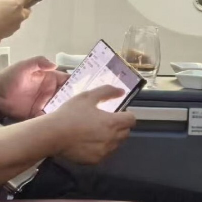 Huawei CEO Richard Yu spotted using tri-fold device