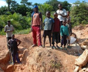Child laborers copper mining,