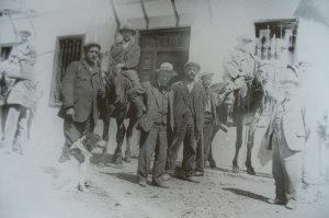 The Prince of Monaco and retainers on a trout fishing expedition in the Pyrenees in 1918