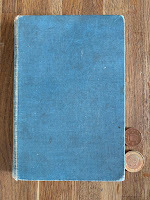 Photo of pale, blue weathered book, no title visible