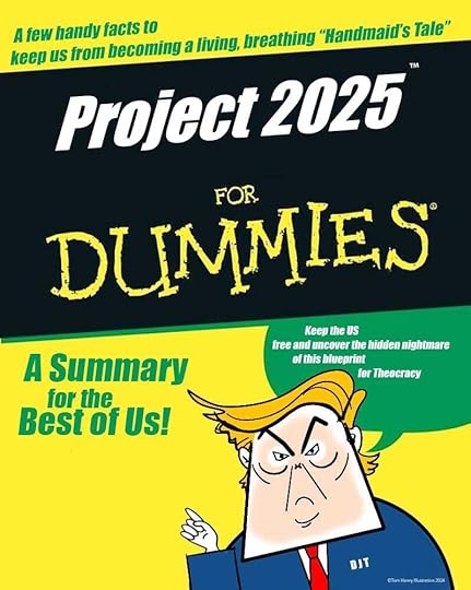 Cover of a fictional “For Dummies” book, with DJT on the front.