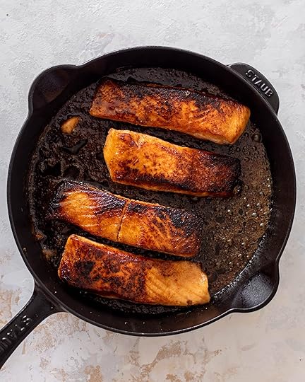 winter kale salad with salmon