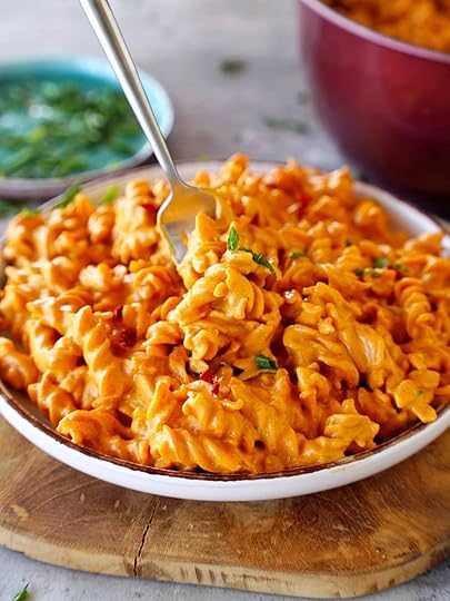 creamy protein pasta on plate