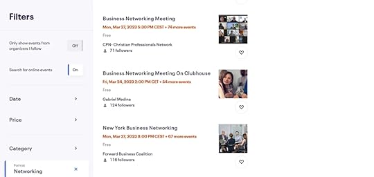 Example of an Eventbrite listing page.