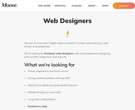 An example of a web design agency website.