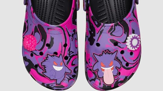 Gangar Crocs with purple pattern