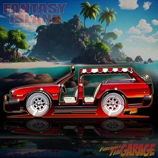 Fantasy ISland Concept Art Automotive Pop Culture by Fireball Tim Garage