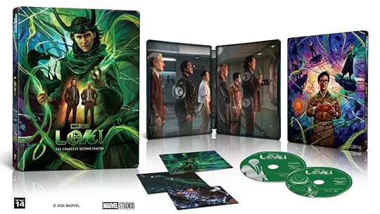 The Loki Season 2 Steelbook with two Blu-ray DVDs and three concept art cards