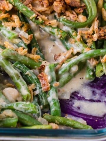 Perfectly Done Dairy free green bean casserole