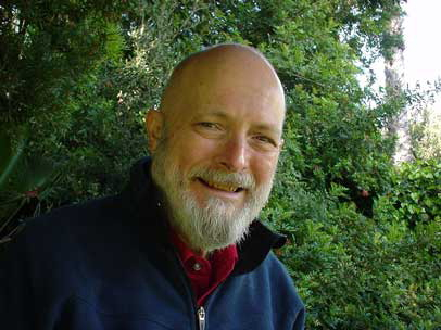 image of Vernor Vinge with trees behind