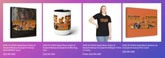 Duke of Speed Automotive Pop Culture Concept Art by Fireball Tim Garage