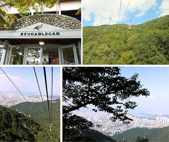 Apsan Mountain Cable Car and views over the city of Daegu