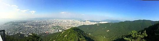 On clear days, the view from Apsan Mountain extends far beyond the city, allowing you to see the nearby mountains, the Nakdong River, and the sprawling urban landscape below.
