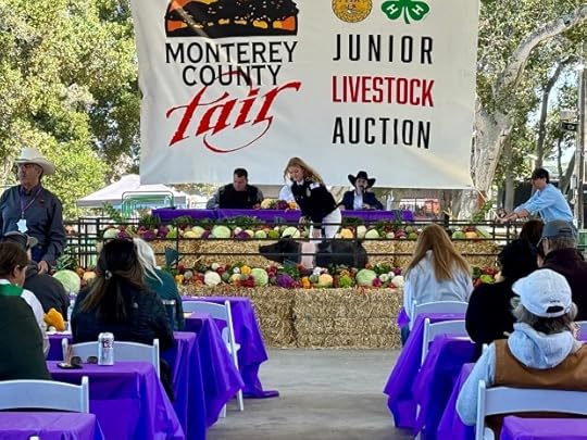 Salinas FFA member Riley Mauras showed off her market hog Saturday morning, which was sold to Taylor Logistics for $17. (Andrea Valadez - Monterey Herald)