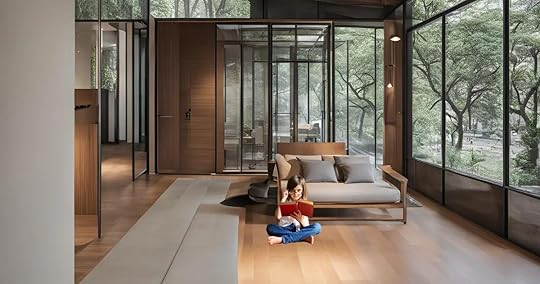 Girl reading a novel.