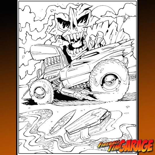 Cadillac Hot Rod Concept Art by Fireball Tim Garage