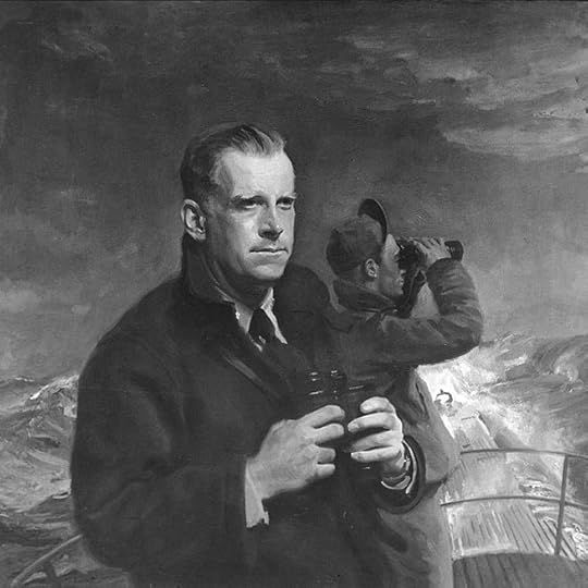 Oil painting of Lieutenant Commander Richard O'Kane aboard USS Tang by artist Commander Albert Murray (US Naval History & Heritage Command NH 97859)