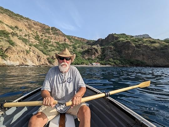 James rowing into Brava