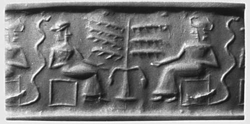 آدم وحواء من ختم سومري من قبل 6 الاف سنة