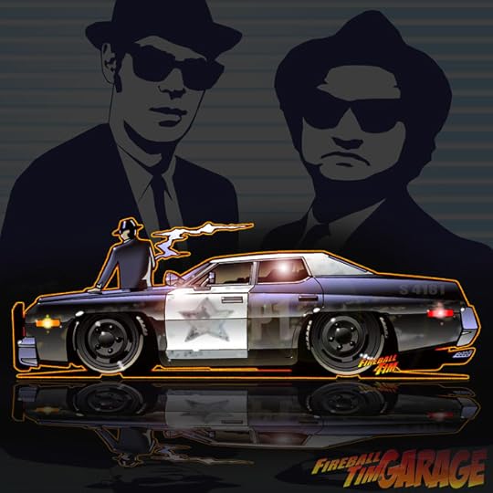 Blue Brothers Automotive Pop Culture Concept Art by Fireball Tim Garage