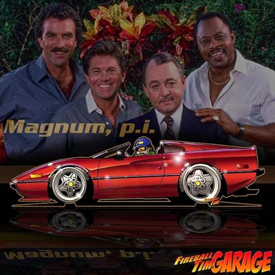 Magnum PI Automotive Pop Culture Concept Art by Fireball Tim Garage