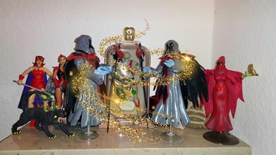 The Wraith are generating magical sparkles, while Catra, Scorpia and Shadow Weaver look on.